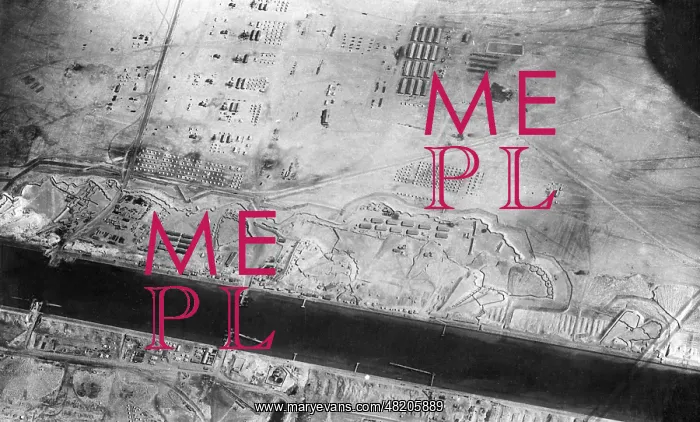 : Aerial view of the Suez Canal, 1917 : Aerial view of the Suez Canal, 1917
