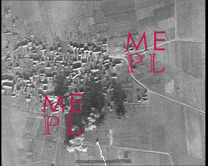 : The Aerial View of a Town From Above, As Bombs : The Aerial View of a Town From Above, As Bombs