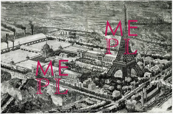 : Aerial view, Universal Exhibition of Paris 1889 : Aerial view, Universal Exhibition of Paris 1889