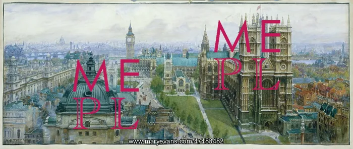  : Aerial view of Westminster and the Thames