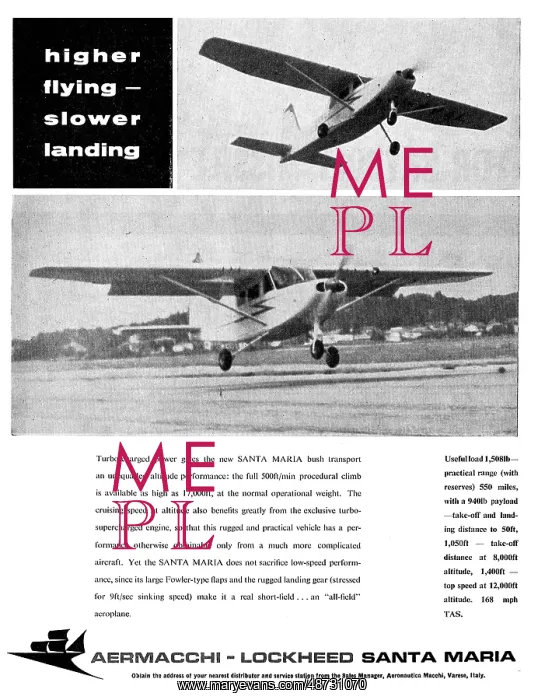: Aermacchi Santa Maria Light Aircraft : Aermacchi Santa Maria Light Aircraft