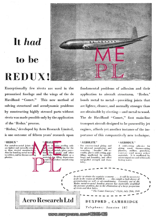 : Aero Research REDUX Bonding 1949 : Aero Research REDUX Bonding 1949