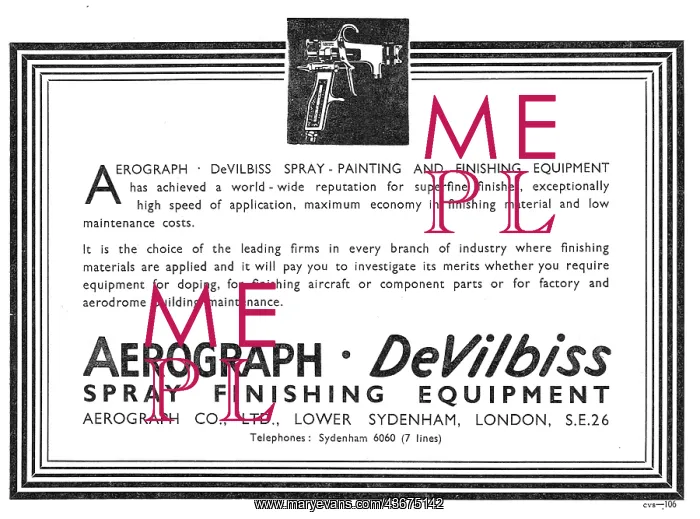 : Aerograph DeVilbiss Aircraft Paint Spraying : Aerograph DeVilbiss Aircraft Paint Spraying