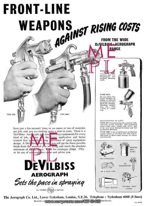 : Aerograph DeVilbiss Paint Spray Equipment : Aerograph DeVilbiss Paint Spray Equipment