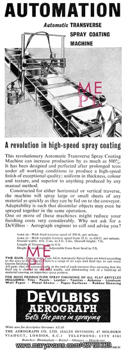  : Aerograph DeVilbiss Spray Painting Equipment
