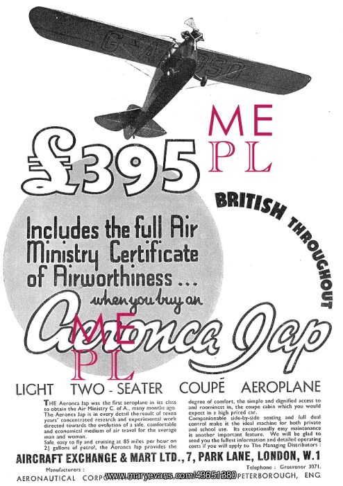 : Aeronca-JAP Light Aircraft : Aeronca-JAP Light Aircraft