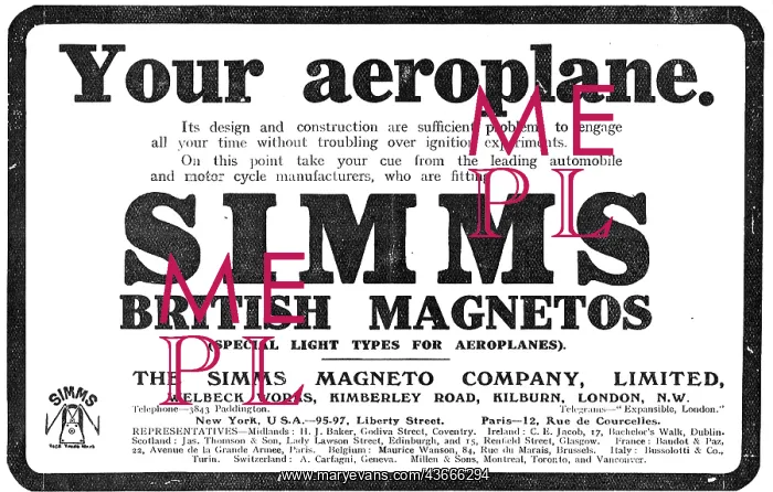 : Your Aeroplane Will Benefit From Using Simms Magneto : Your Aeroplane Will Benefit From Using Simms Magneto