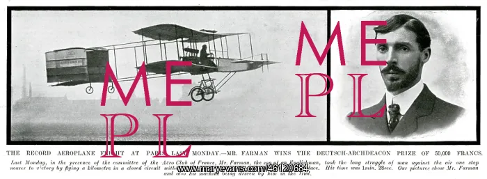 : Aeroplane flight by Henri Farman 1908 : Aeroplane flight by Henri Farman 1908