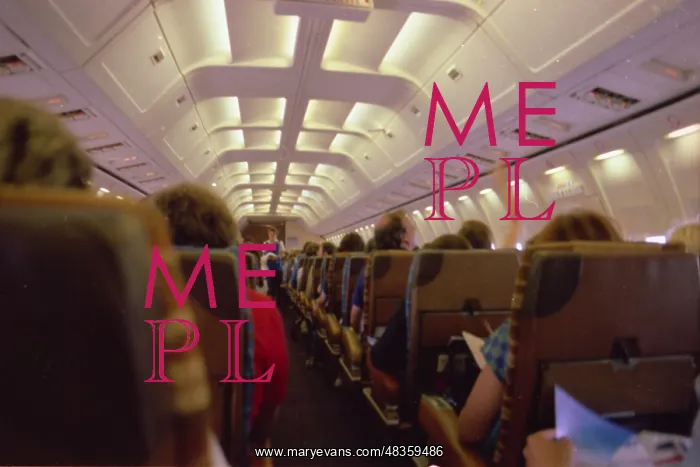 : Aeroplane interior, Corfu flight : Aeroplane interior, Corfu flight