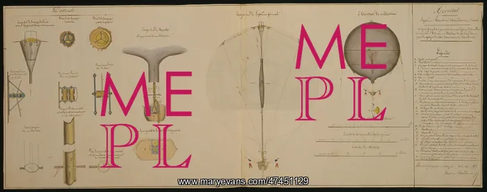 : Aerostat systeme Vaussin Chardanne (brevete). Moyens simples : Aerostat systeme Vaussin Chardanne (brevete). Moyens simples