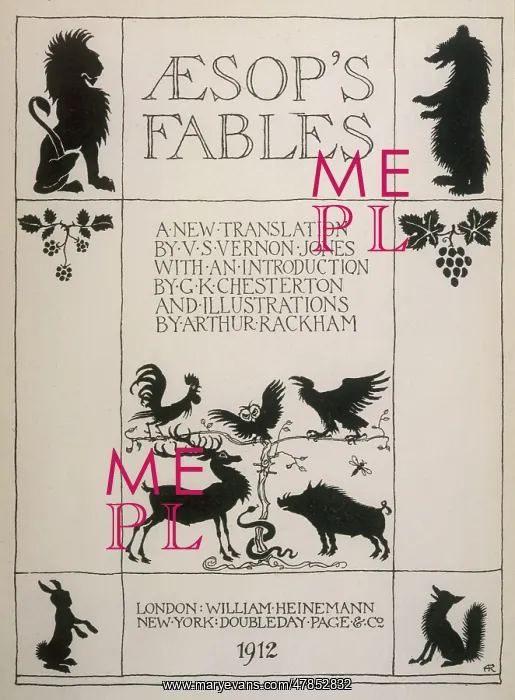  : Aesop - Title Page - Rackham
