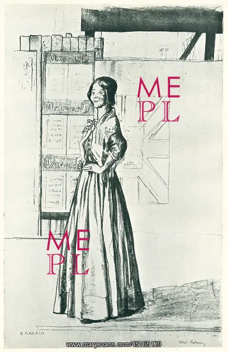 : Affiches. A portrait lithograph of a young woman : Affiches. A portrait lithograph of a young woman