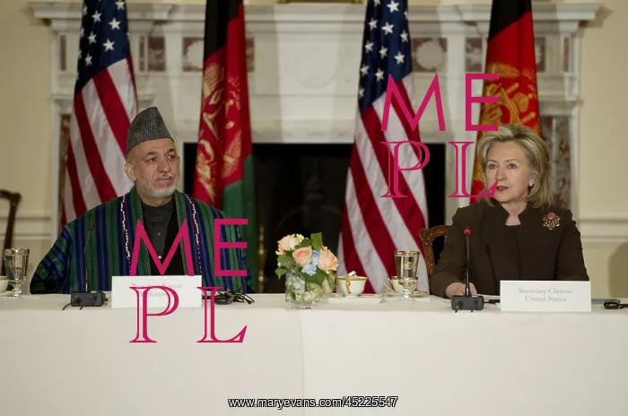 : Afghan President Hamid Karzai and Sec. of ? : Afghan President Hamid Karzai and Sec. of ?