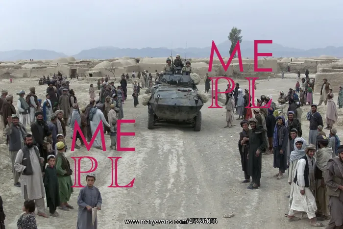 : Afghans mostly men and boys greet Marines ? : Afghans mostly men and boys greet Marines ?
