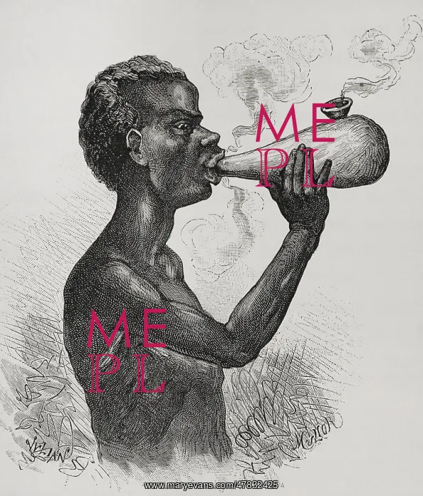 : Africa. Congo. Indigenous smoking Cannabis : Africa. Congo. Indigenous smoking Cannabis