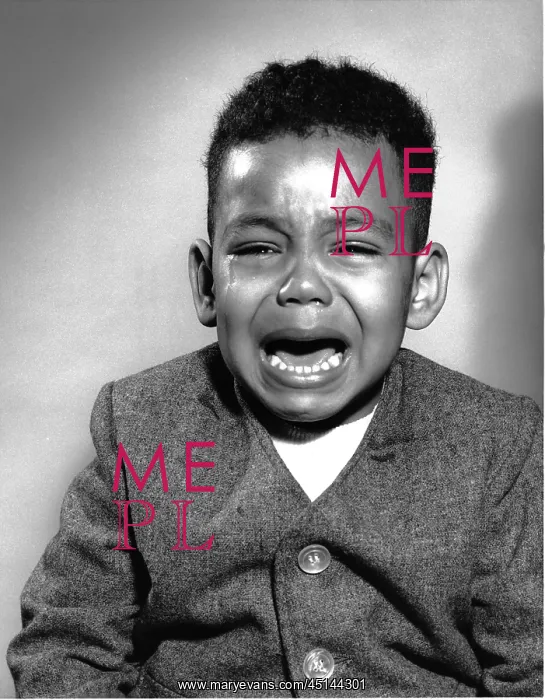  : African American boy crying