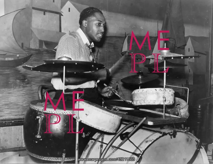 : African American drummer in orchestra in ? : African American drummer in orchestra in ?
