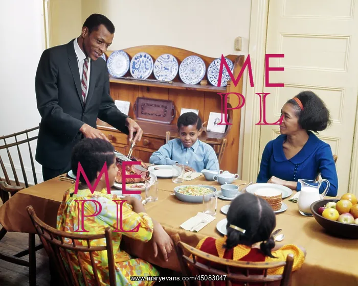 : African American Family at the Dinner Table : African American Family at the Dinner Table