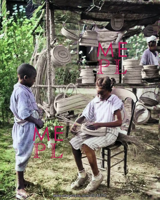 : African American Gullah Boy Standing Watching : African American Gullah Boy Standing Watching