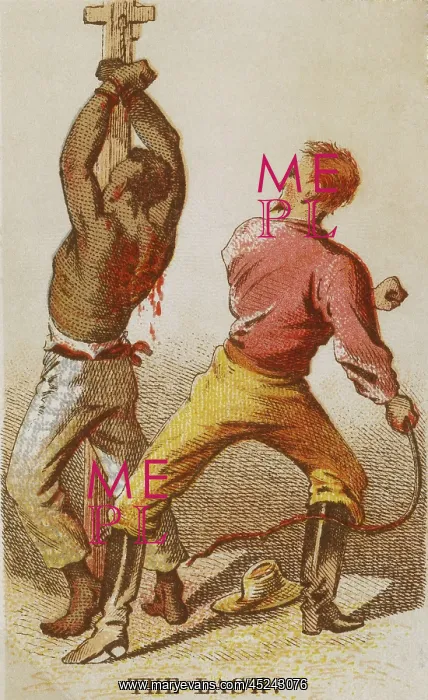 : African American slave being whipped. Physical ? : African American slave being whipped. Physical ?