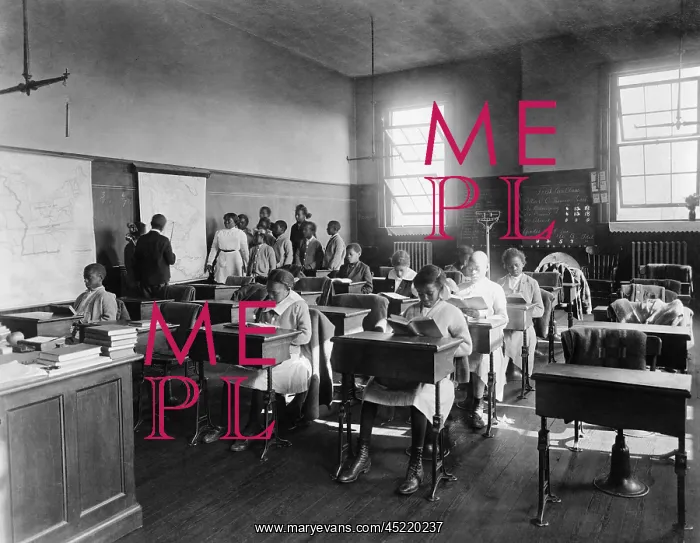 : African American students in geography class ? : African American students in geography class ?