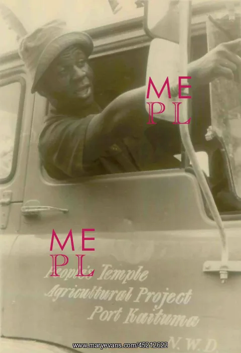 : African American worker in a truck at the ? : African American worker in a truck at the ?