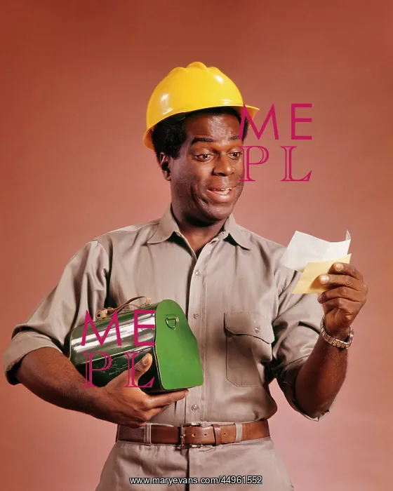 : African American Workman Holding Lunchbox and : African American Workman Holding Lunchbox and