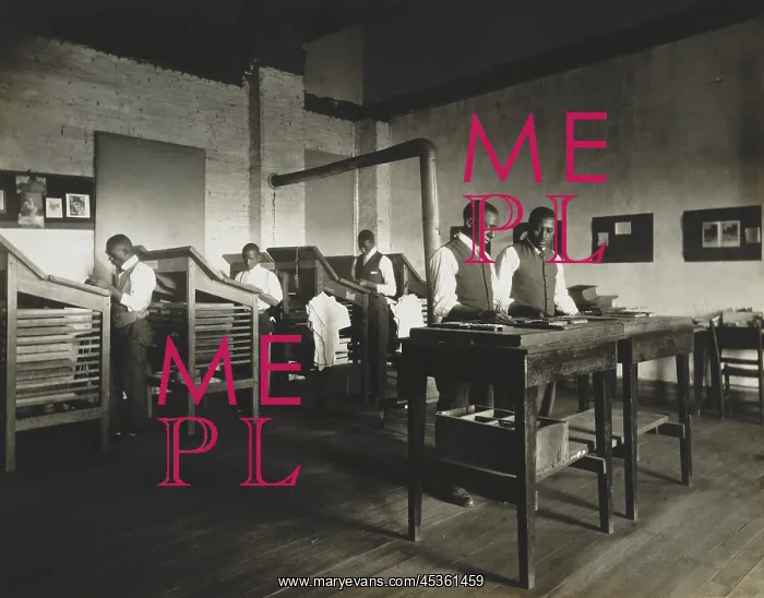 : African Americans working as printing typesetters : African Americans working as printing typesetters