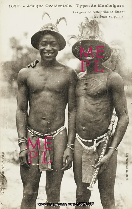 : African men with sharpened teeth : African men with sharpened teeth