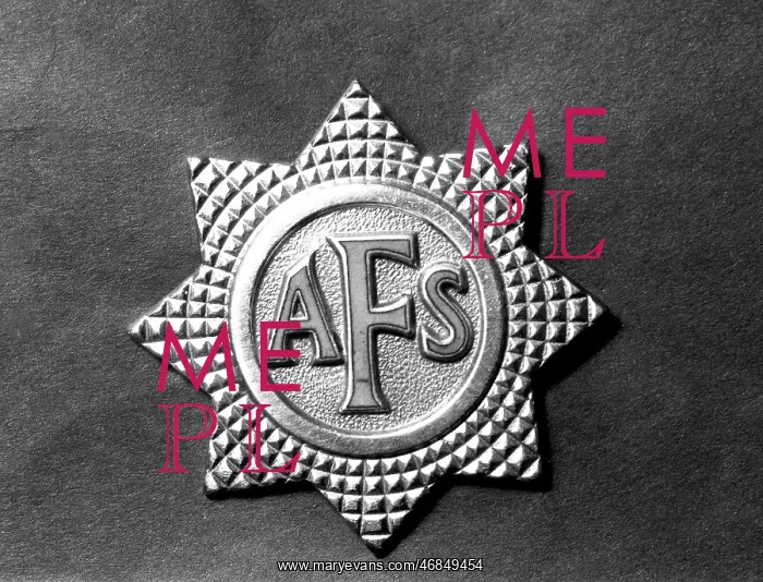 : AFS cap badge, WW2 : AFS cap badge, WW2