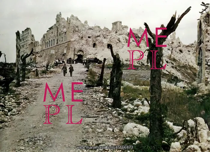 : Aftermath of the Battle of Monte Cassino. Italy 1944 : Aftermath of the Battle of Monte Cassino. Italy 1944