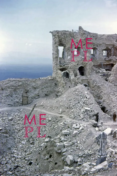 : Aftermath of the Battle of Monte Cassino. Italy 1944 : Aftermath of the Battle of Monte Cassino. Italy 1944