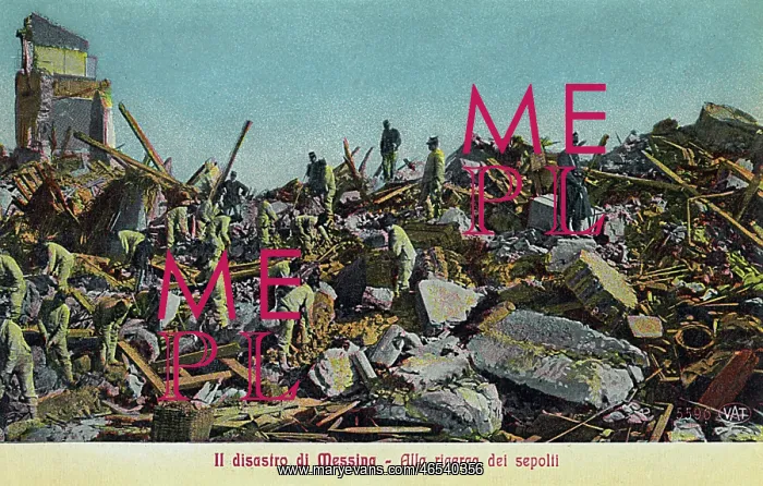 : Aftermath of Earthquake and Fire at Messina, Sicily, Italy : Aftermath of Earthquake and Fire at Messina, Sicily, Italy