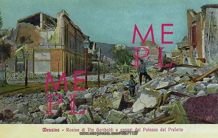 : Aftermath of Earthquake and Fire at Messina, Sicily, Italy : Aftermath of Earthquake and Fire at Messina, Sicily, Italy