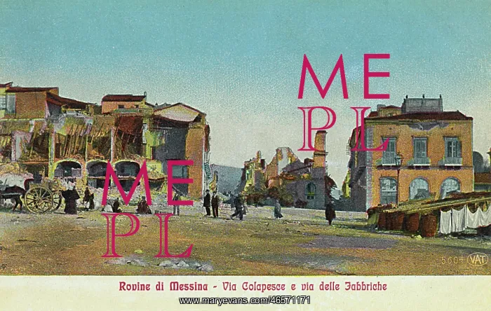 : Aftermath of Earthquake and Fire at Messina, Sicily, Italy : Aftermath of Earthquake and Fire at Messina, Sicily, Italy