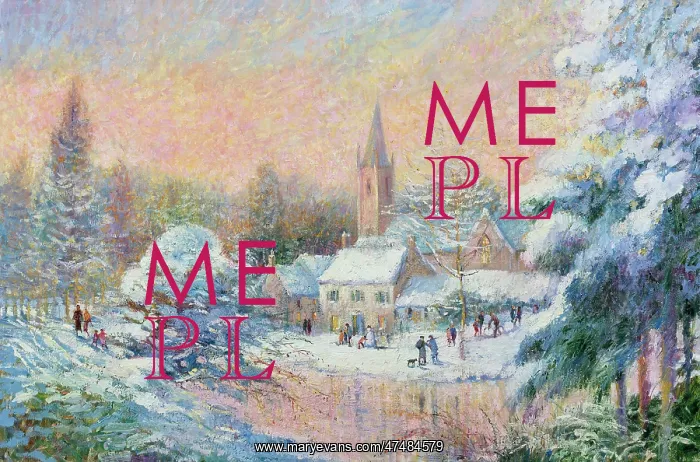 : Afternoon Snow, Teillay ' winter scene : Afternoon Snow, Teillay ' winter scene