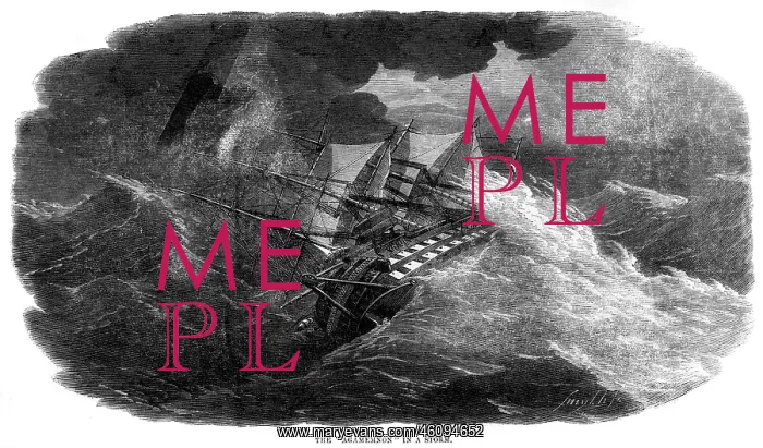 : The Agamemnon in a storm : The Agamemnon in a storm
