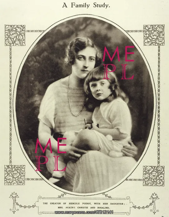 : Agatha Christie and daughter : Agatha Christie and daughter