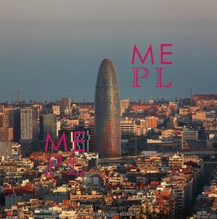 : Agbar Tower at sunset, Barcelona, Spain : Agbar Tower at sunset, Barcelona, Spain