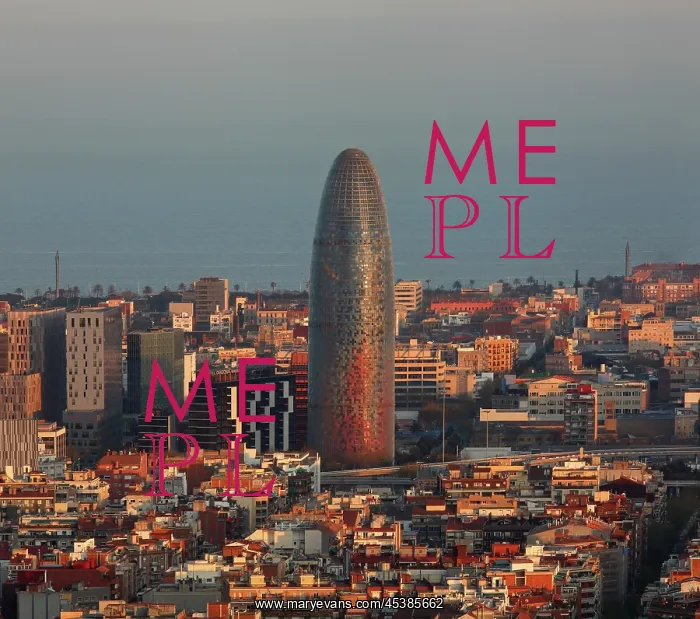: Agbar Tower at sunset, Barcelona, Spain : Agbar Tower at sunset, Barcelona, Spain