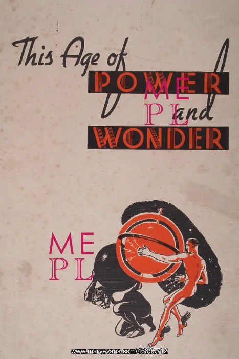: The age of power and wonder, man with globe : The age of power and wonder, man with globe