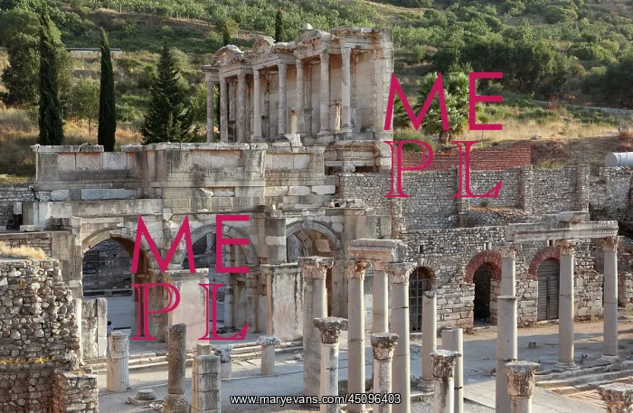 : Agora, Gates and Library of Celsus, Ephesus, Izmir, Turkey : Agora, Gates and Library of Celsus, Ephesus, Izmir, Turkey