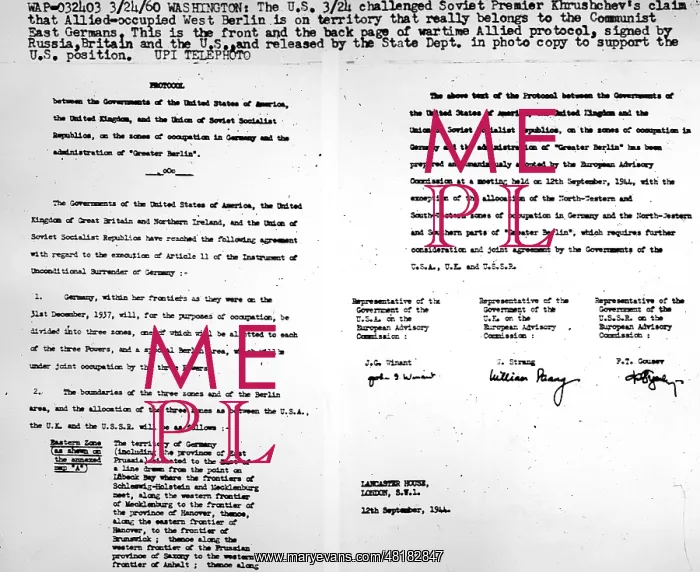 : The agreement of the Allied to divide Germany after the war : The agreement of the Allied to divide Germany after the war