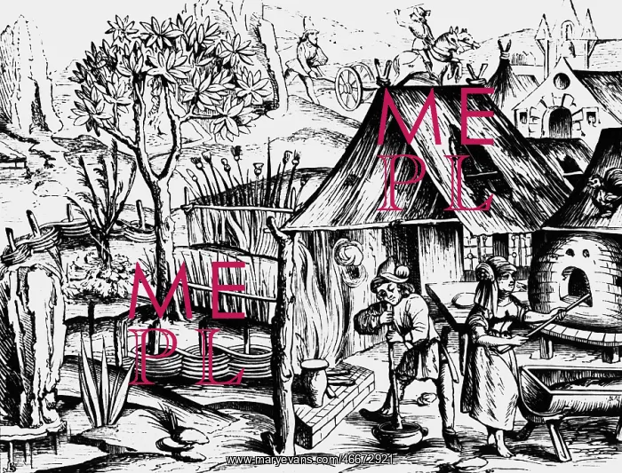: agriculture, farm work, making bread, woodcut : agriculture, farm work, making bread, woodcut