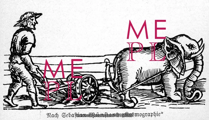  : agriculture, farming, men with elephant plow