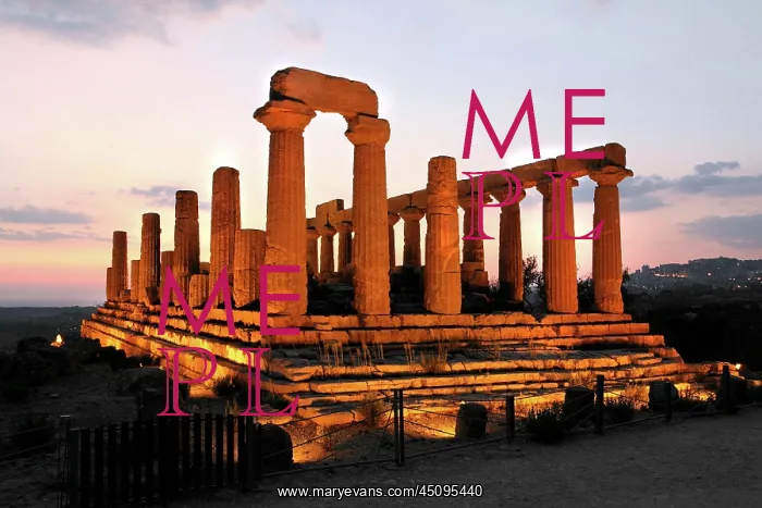 : Agrigento. General view of the Temple of Juno or Hera Lacinia : Agrigento. General view of the Temple of Juno or Hera Lacinia