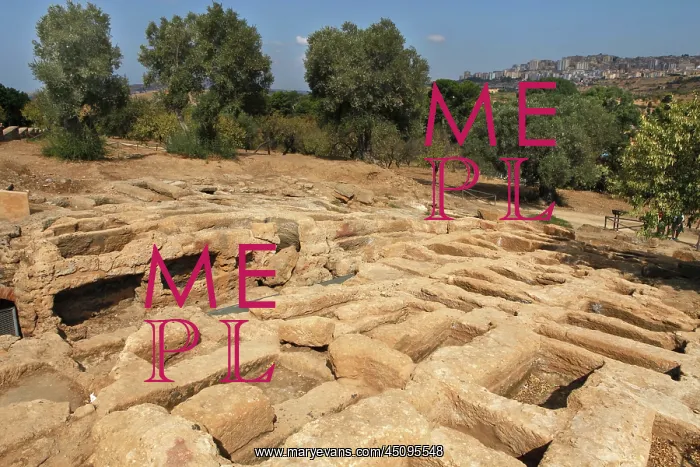 : Agrigento. General view of Paleochristian Necropolis : Agrigento. General view of Paleochristian Necropolis