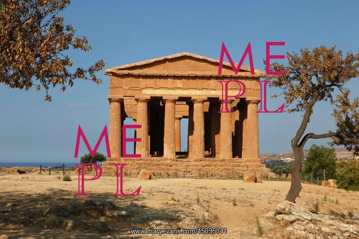 : Agrigento. View from the front of the Temple of Concord : Agrigento. View from the front of the Temple of Concord