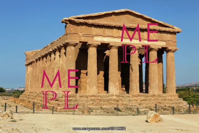 : Agrigento. View from the front of the Temple of Concord : Agrigento. View from the front of the Temple of Concord