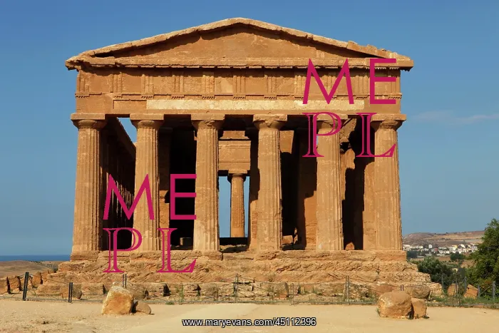: Agrigento. View from the front of the Temple of Concord : Agrigento. View from the front of the Temple of Concord